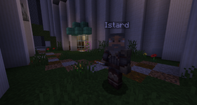 Istard outside his home at dusk