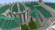 Imperial City Temple District from The Elder Scrolls Oblivion recreated in Minecraft — holy shrines and cathedral structures inspired by Elder Scrolls.