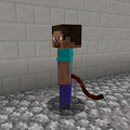 Khajiit feline tail cosmetic option 1 in Enderscrolls Minecraft.