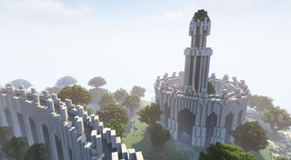 Arcane University from The Elder Scrolls Oblivion recreated in Minecraft — magical towers and enchanting halls inspired by Elder Scrolls.