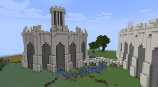 Imperial City Prison from The Elder Scrolls Oblivion recreated in Minecraft — Elder Scrolls style dungeon and prison courtyard in Minecraft.