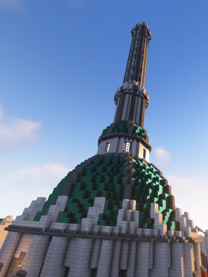 White-Gold Tower in the Imperial City on the Enderscrolls Minecraft server.