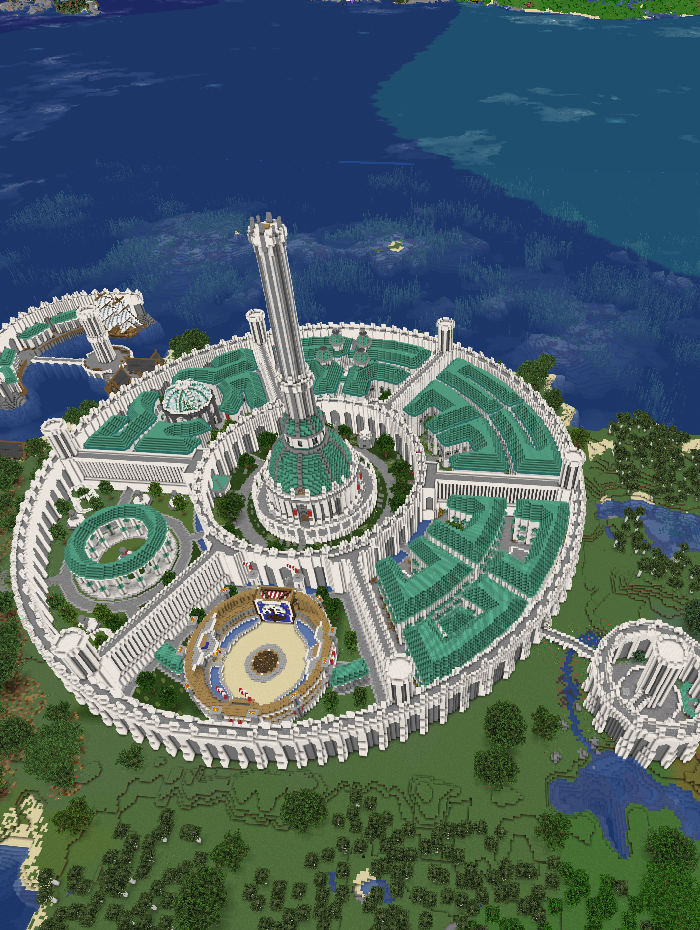 3D Livemap of the Imperial City spawn in Enderscrolls Minecraft.