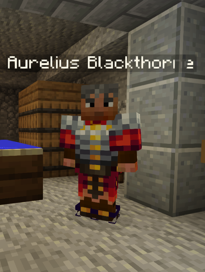 Imperial quest NPC in Enderscrolls Minecraft offering a storyline mission.