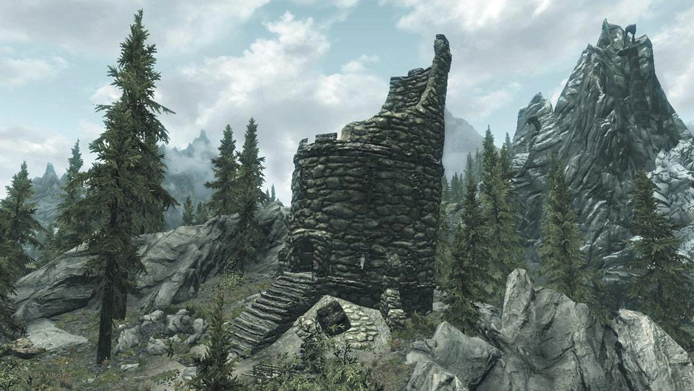 Ruined Falkreath Watchtower from Skyrim.