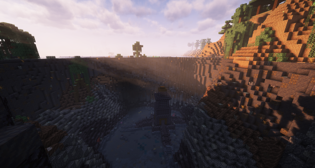 Ancient Argonian Xanmeer pyramid hidden inside a massive custom swamp on the Enderscrolls Elder Scrolls Minecraft server.
